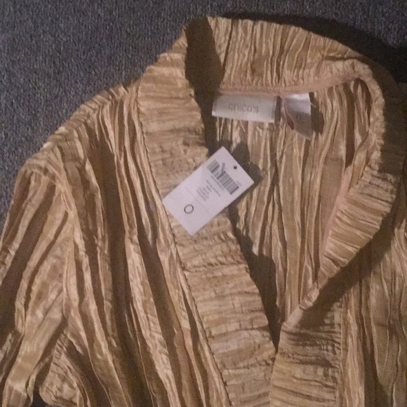 Chico’s Star ⭐️ Dust Gold Jacket/ Blazer - Picture 2 of 5